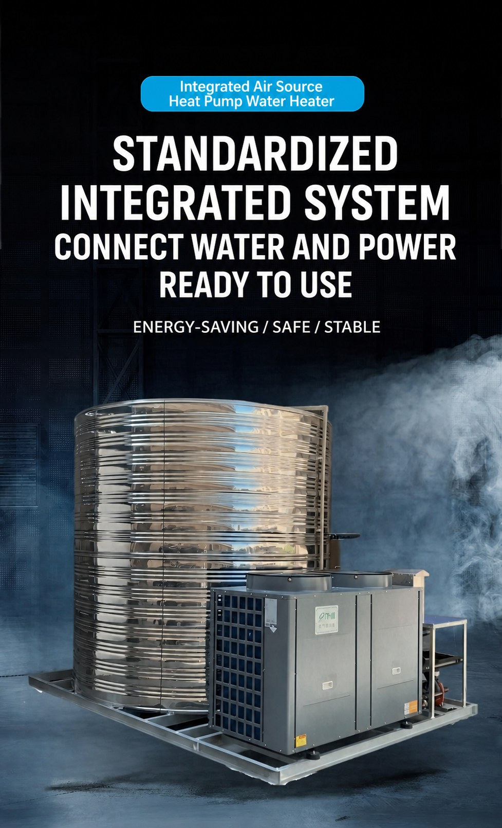 Integrated Air Source Heat Pump Water Heater for Temporary Dormitories detail 1