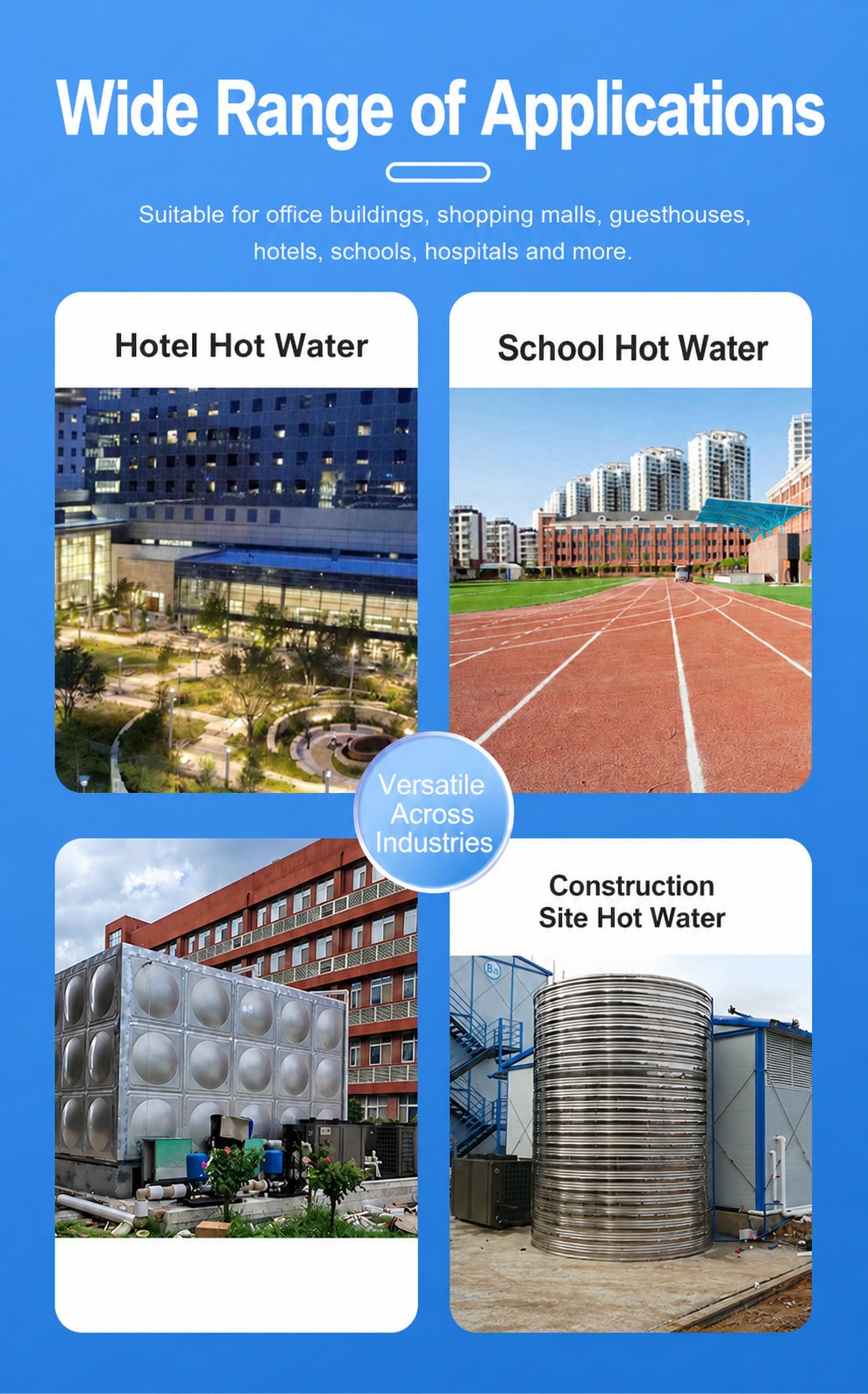 JiuHeng commercial air source heat pump water heater detail 9