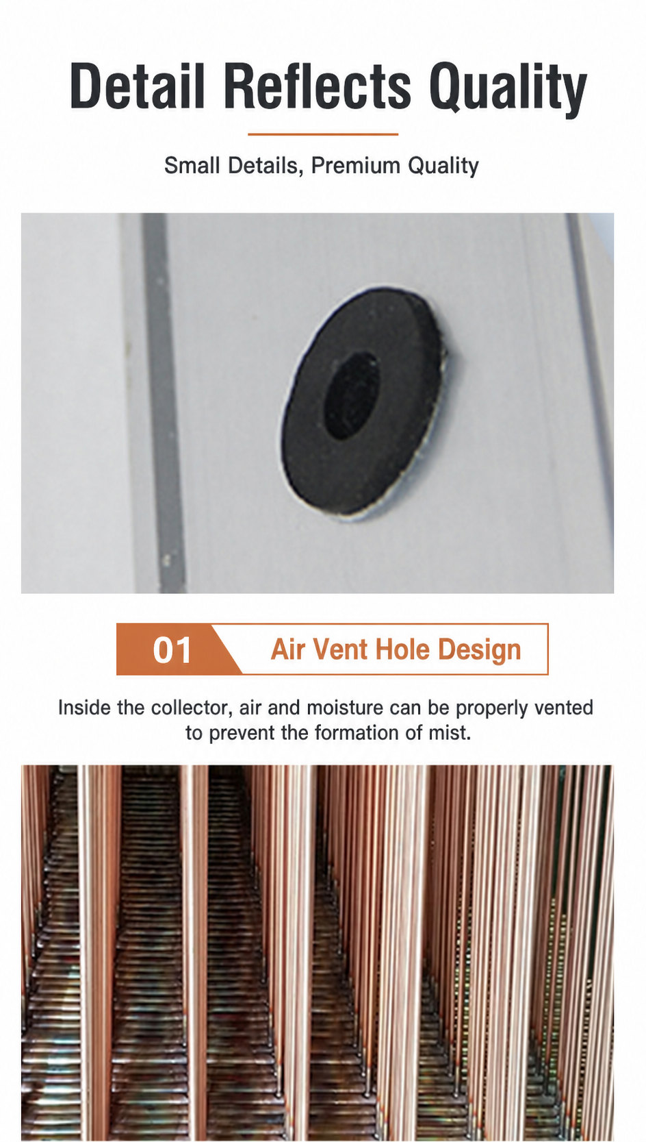 JiuHeng commercial flat plate solar collector detail 6