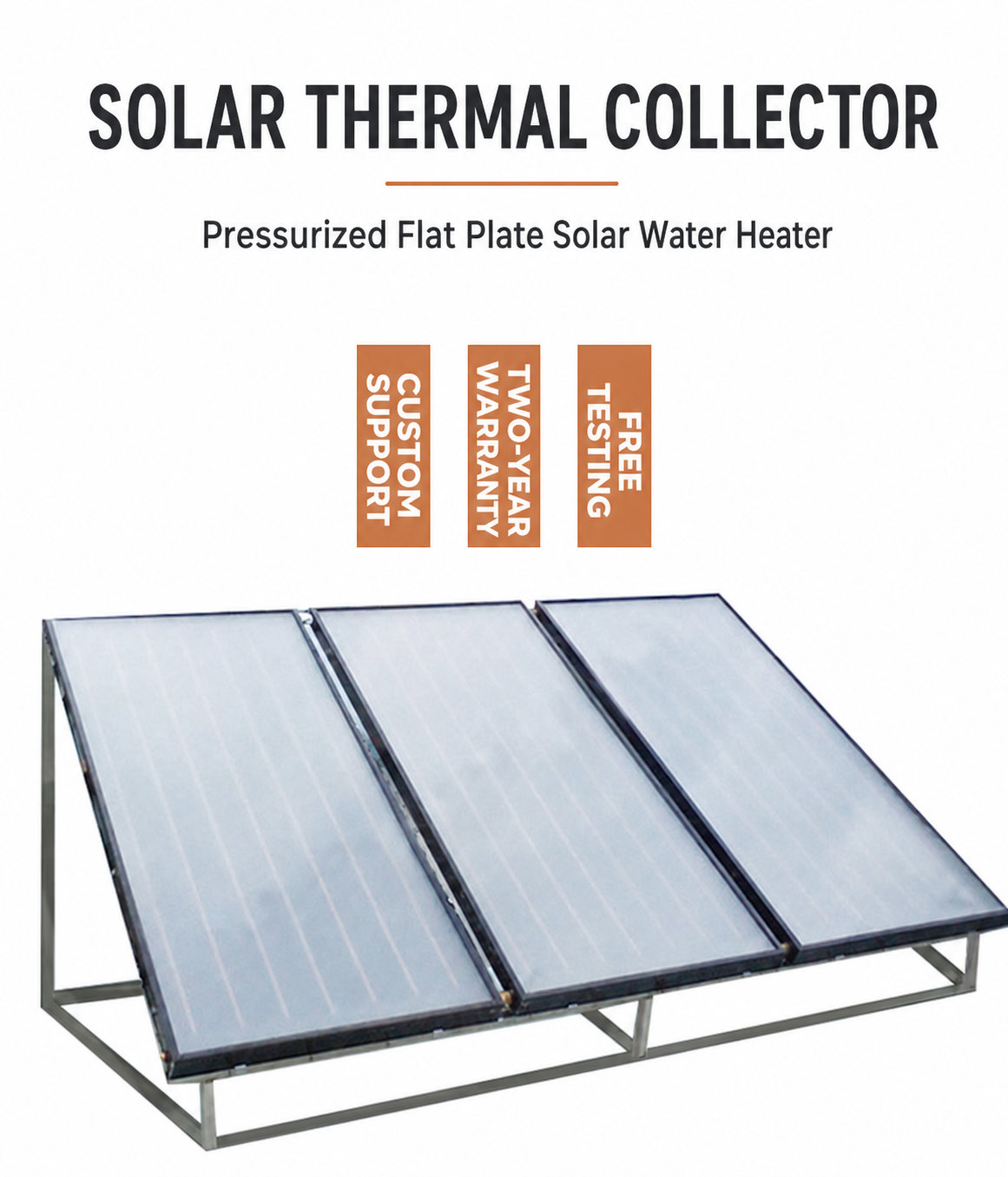 JiuHeng commercial flat plate solar collector detail 2
