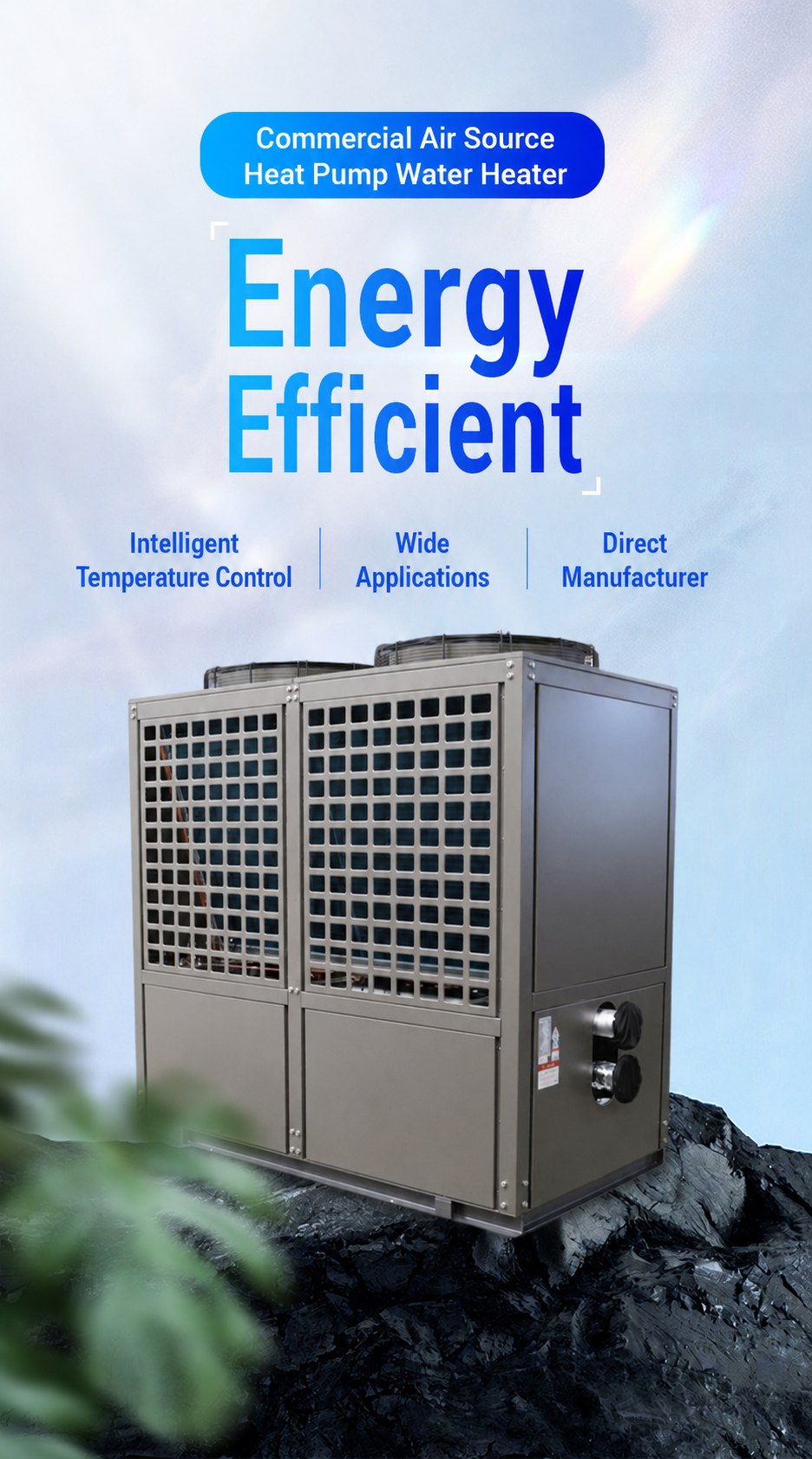 High-Temperature Commercial Air Source Heat Pump Heating Unit detail 1