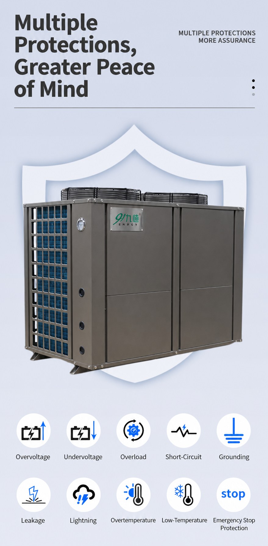 High-Temperature Commercial Air Source Heat Pump Heating Unit detail 6
