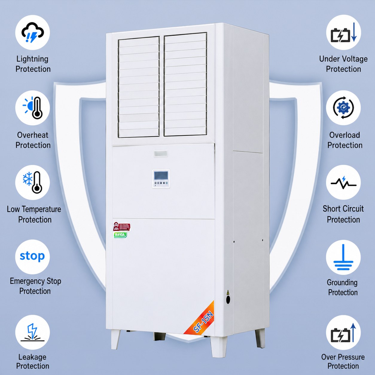 Vertical Energy-Saving Evaporative Air Cooler for Industrial Workshops detail 11